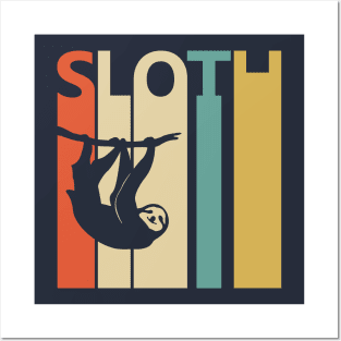 Funny Vintage Sloth Gift Posters and Art